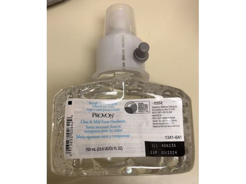 Gojo Provon Clear & Mild Foam Handwash, Unscented, 23.6 fl oz/700 mL