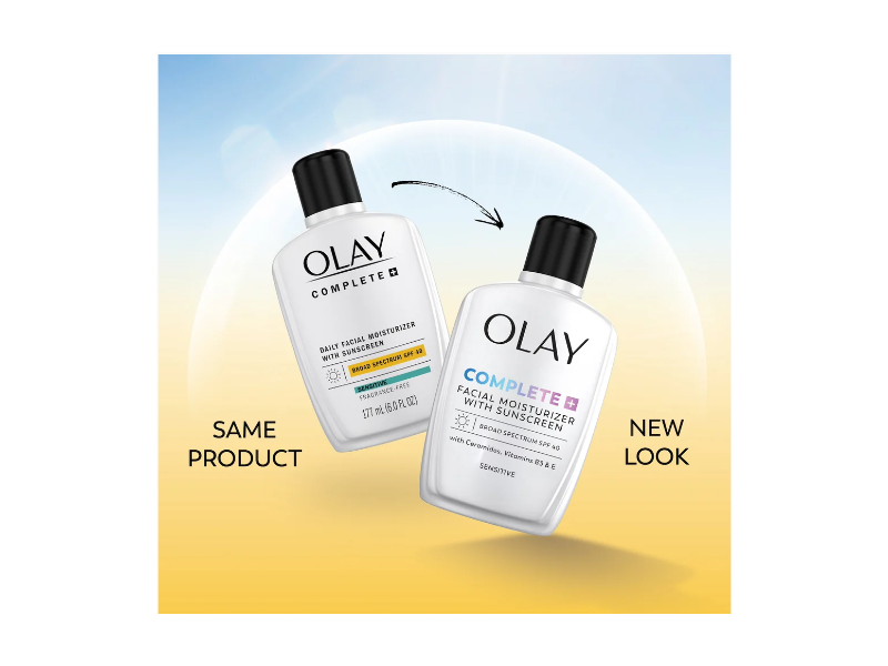 Olay Complete + Daily Facial Moisturizer Sunscreen, Fragrance Free, SPF 40, 6.0 fl oz/177 mL