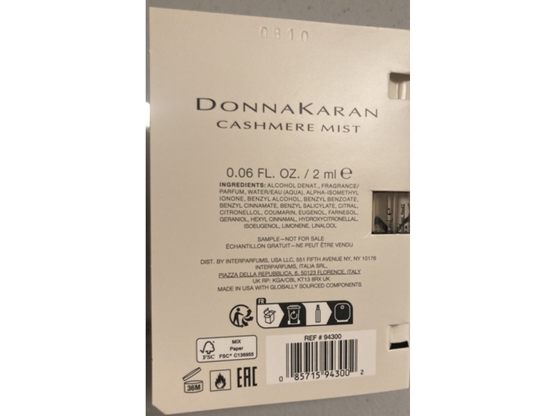 Donna Karan Cashmere Mist Eau De Parfum, 0.06 fl oz/2 mL