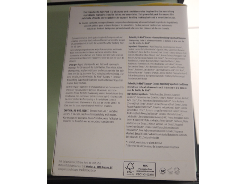 Briogeo Nourishing Shampoo + Conditioner Duo, Banana + Coconut, 12.5 fl oz/369 mL