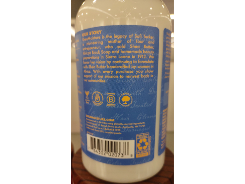 Shea Moisture High Porosity Moisture Replenish Shampoo, Mongongo & Jojoba Oils, Sulfate Free, 13 fl oz/384 mL