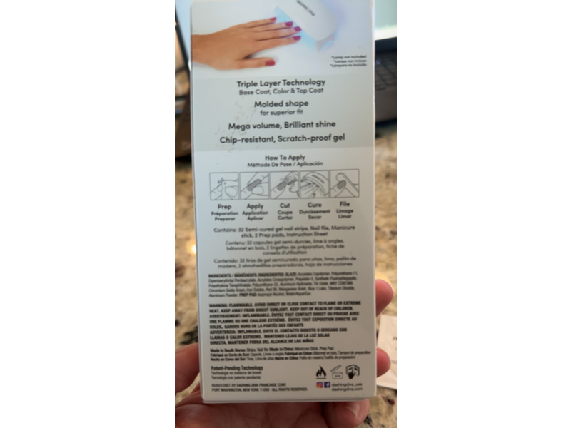 Dashing Diva Glazed Donut Nail Strips, Strawberry Glaze, 32 Count