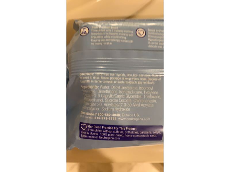 Neutrogena Ultra Soft Makeup Remover Cleansing Towelettes, 25 Count