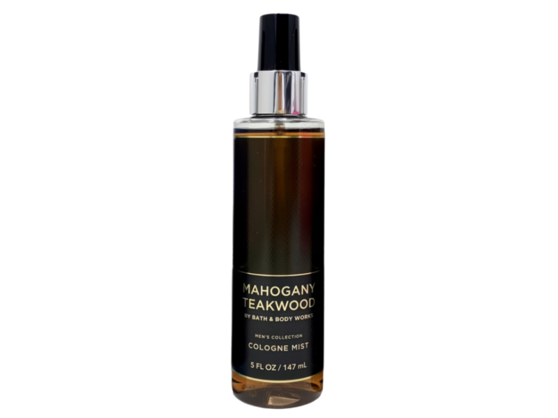 Bath & Body Works Men's Collection Cologne Mist, Mahogany Teakwood, 5 fl oz/147 mL