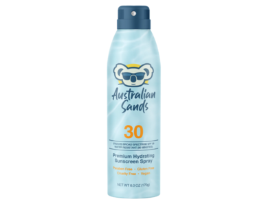 Australian Sands Premium Hydrating Sunscreen Spray, SPF 30, 6.0 fl oz/170 g