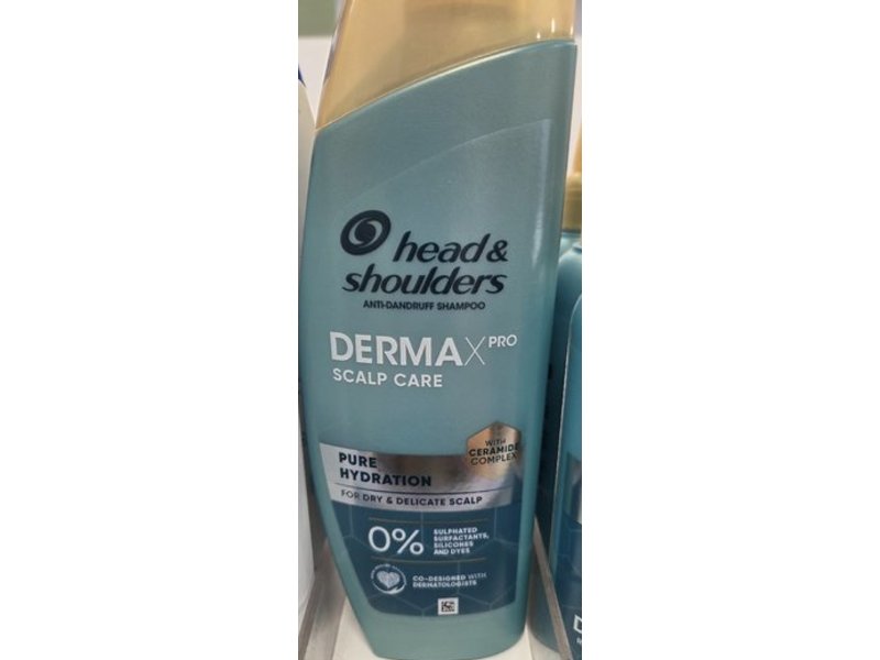 Head & Shoulders Derma X Pro Pure Hydration Anti-Dandruff Shampoo, Ceramide Complex, 300 mL