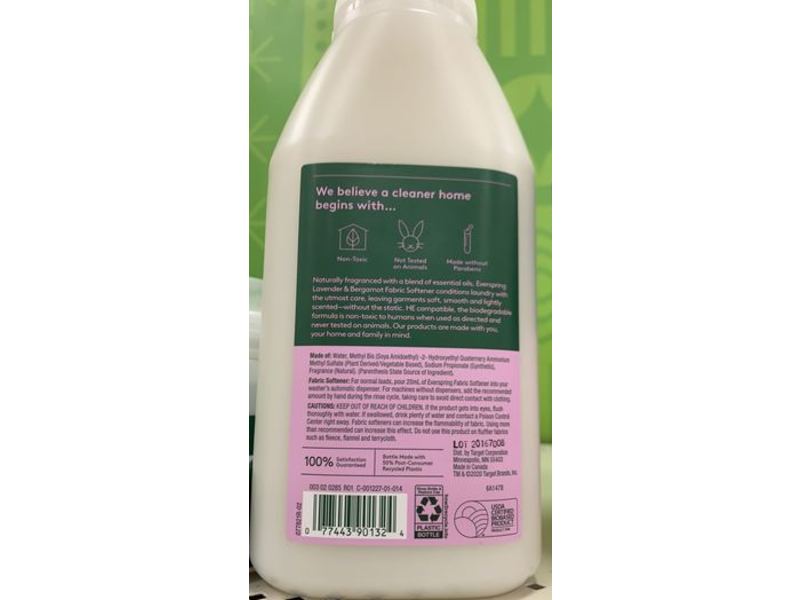 EverSpring Fabric Softener, Lavender & Bergamot, 32 fl oz/946.3 mL