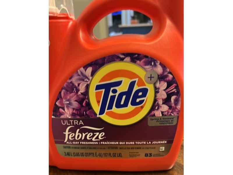 Tide Ultra Febreze All-Day Freshness Laundry Detergent, Spring & Renewal, 83 Loads, 117 fl oz/3.46 L