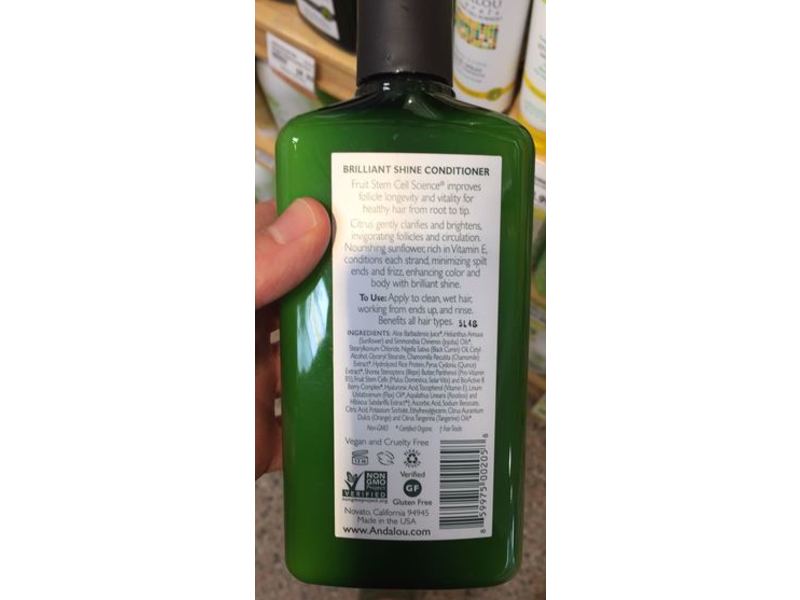 Andalou Naturals Conditioner, Brilliant Shine, Sunflower & Citrus, 11.5 fl oz / 340 mL