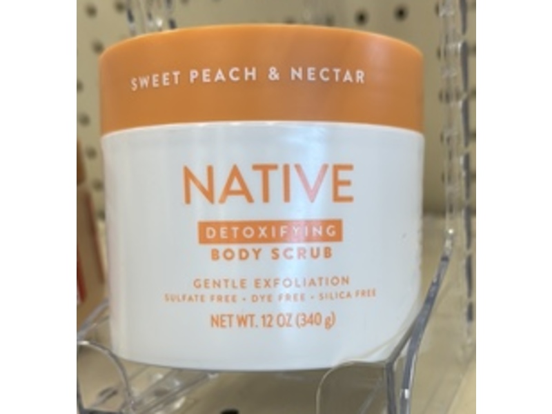 Native Detoxifying Body Scrub, Sweet Peach & Nectar, 0.12 oz/340 g