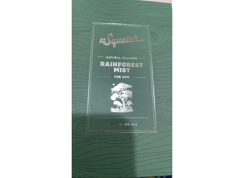 Dr. Squatch Natural Cologne, Rainforest Mist, 1.7 oz/50 mL
