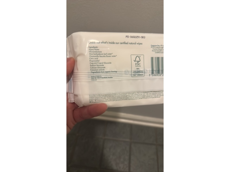 Naty Eco-Sensitive Toddler Wipes - Resealable Top - 42 ct