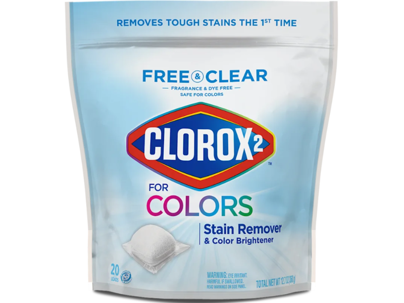 Clorox Free & Clear Stain Remover & Color Brightener, 20 Loads, 12.7 oz/360 g