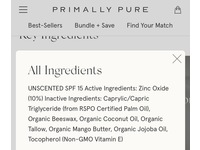 Primally Pure Sun Lip Balm, Unscented, SPF 15, Sheer Zinc + Tallow, 0.14 oz - thumbnail 4