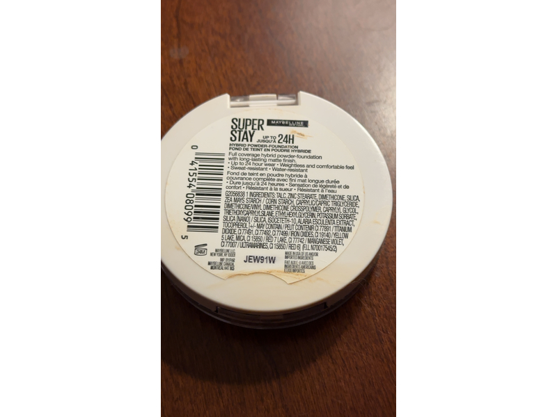 Maybelline Super Stay Up to 24HR Hybrid Powder-Foundation, Medium-to-Full Coverage Makeup, Matte Finish, 220, 1 Count