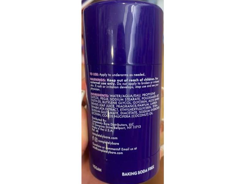 Completely Bare Pit Stop Deodorant & Hair Inhibiting, Fresh Scent, 2.6 oz/75 g