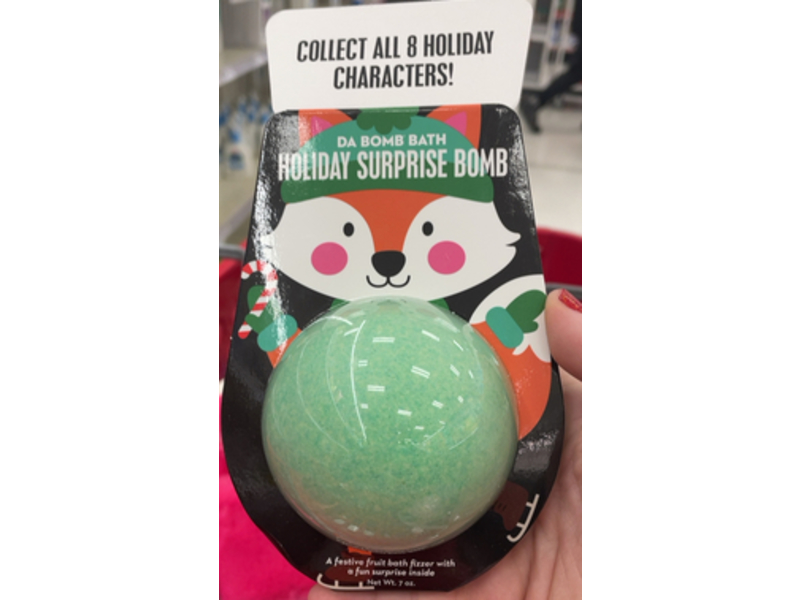 Da Bomb Bath Fizzers Collectible Bath Bomb, Holiday Surprise Bomb, 7oz