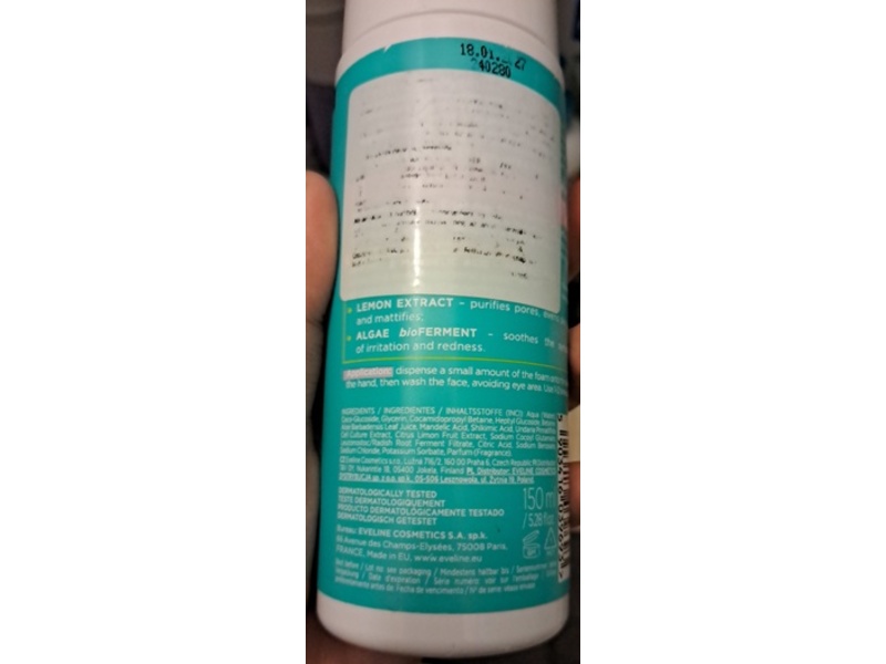 Eveline Cosmetics Face Cleanser, Perfect Skin Acne, 5.28 fl oz/150 mL