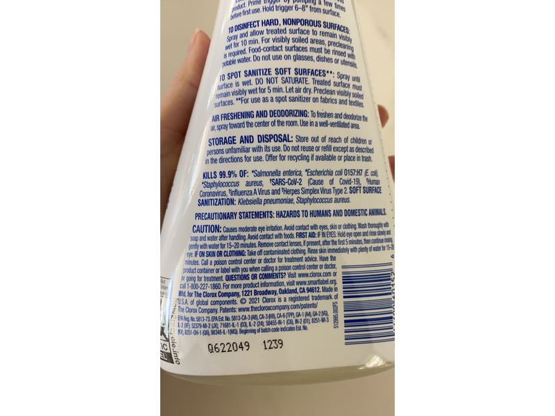 Clorox Multi-Surface Disinfecting Mist, Eucalyptus Peppermint, 16 fl oz/473 mL