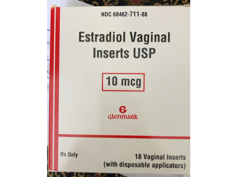 Estradiol Vaginal Insert, 10 Mcg, 18 Count, Glenmark (Rx)