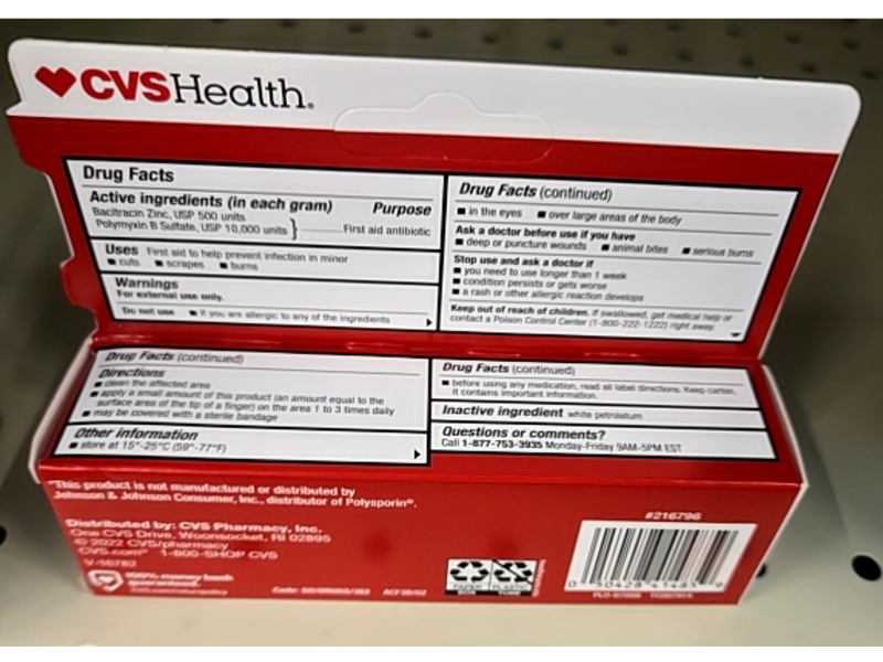 CVS Health Poly Bacitracin Antibiotic Ointment, 1 oz/28 g