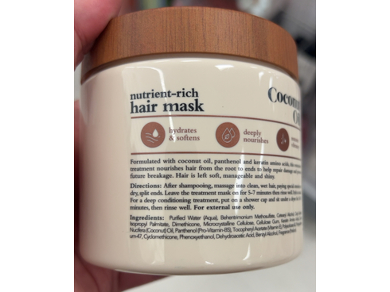 Oliology Nutrient - Rich Hair Mask, Coconut Oil, 12 oz/340 g