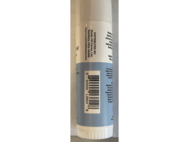 High Meadow Lip Balm, Peppermint Lanolin, 0.50 oz/14 g