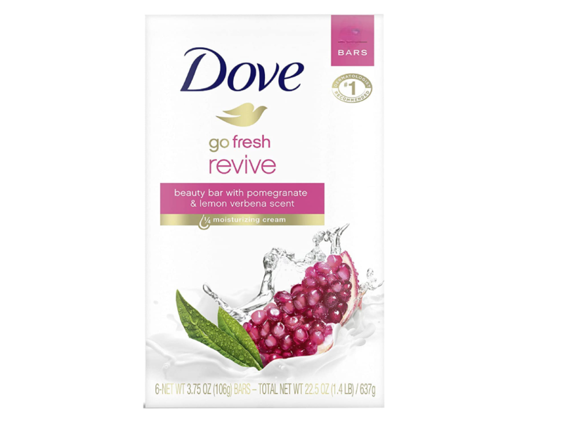 Dove Go Fresh Beauty Bar, Revive, 3.75 oz/106 g, Pack Of 8