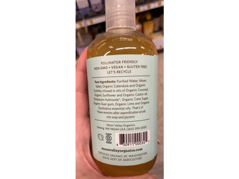 Moon Valley Herbal Body Wash, Eucalyptus Lime, 12.9 fl oz/381 mL, Pack of 2