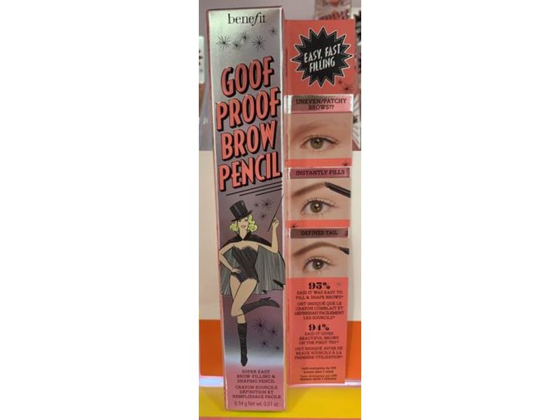 Benefit Goof Proof Brow Pencil, 4.5 Neutral deep brown, 0.01 oz/0.34 g
