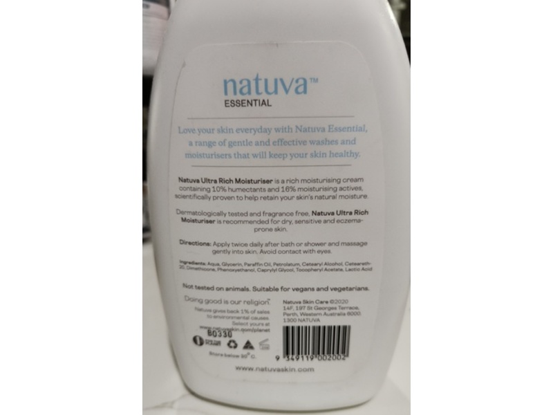 Natuva Essential Ultra Rich Moisturiser, 33.8 fl oz/1 L