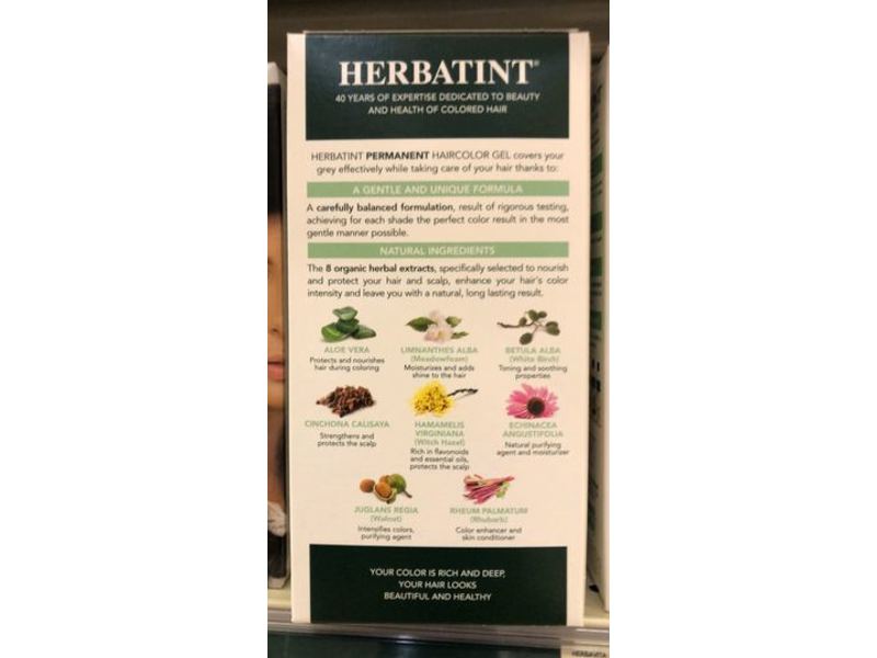 Herbatint Permanent Haircolor Gel, 2N Brown, 2 Application, 4.56 fl oz/135 mL