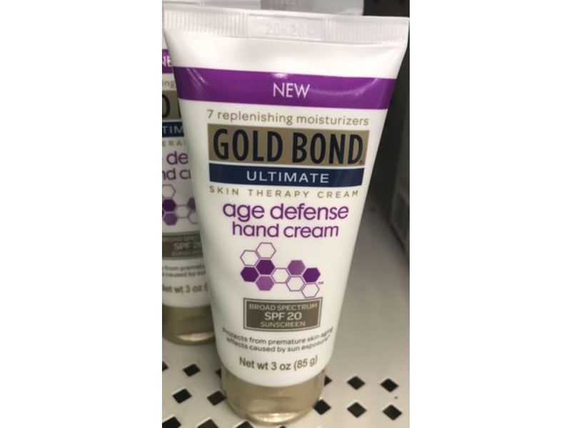 Gold Bond Ultimate Age Defense Hand Cream, SPF 20, 3 oz/85 g