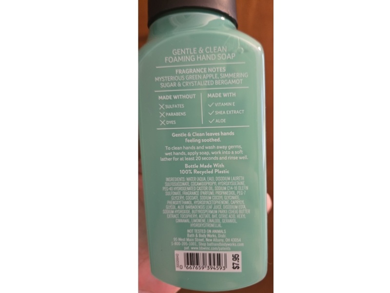 Bath & Body Works Gentle & Clean Foaming Hand Soap, Candy Apple Cauldron, 8.75 fl oz/259 mL