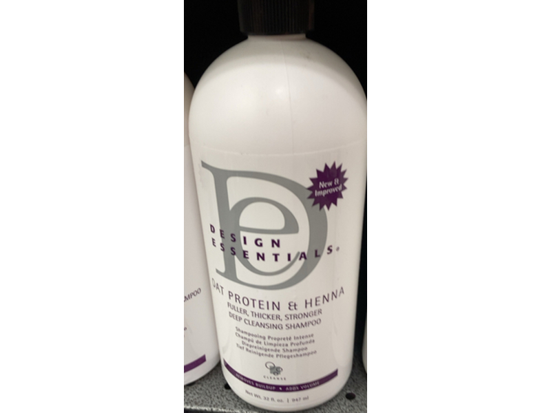 Design Essentials Oat Protein Henna Deep Cleansing Shampoo, 32 fl oz/942 mL