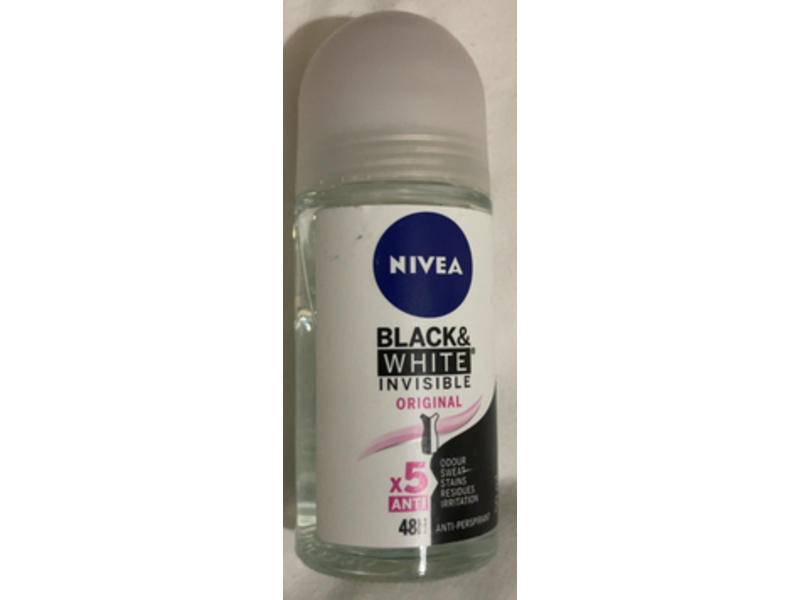 Nivea Black & White Invisible Antiperspirant, Original, 50 mL