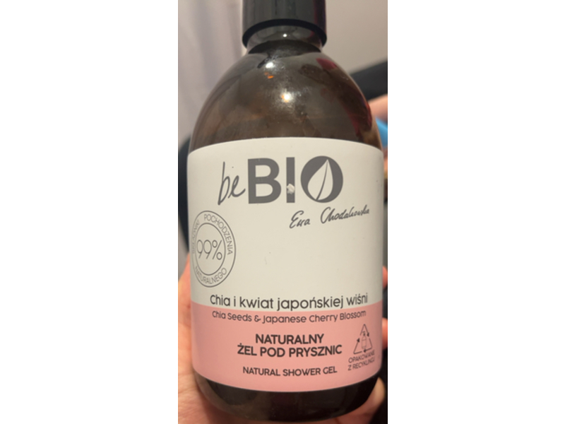 Be Bio Natural Shower Gel, Chia Seeds & Japanese Cherry Blossom, 400 mL