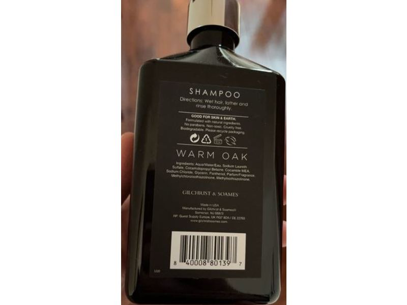 Gilchrist & Soames Shampoo, Warm Oak, 9 fl oz/266 mL