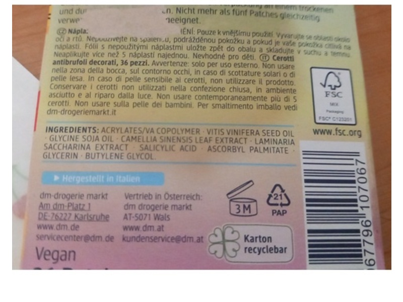 Dm Balea Anti-Pickel Patches, 36 Count