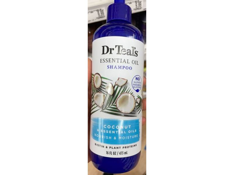 Dr Teal's Essential Oil Shampoo, Coconut & Essential Oils, 16 fl oz/473 mL