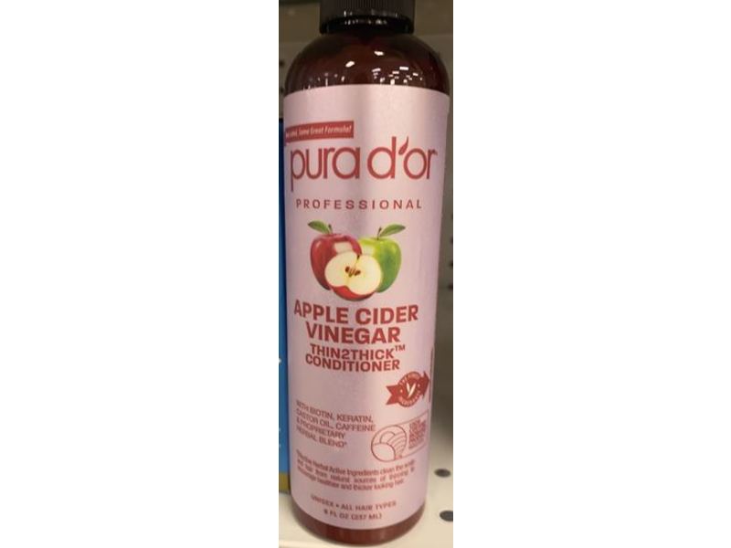 Pura D'or Thin2Thick Conditioner, Apple Cider Vinegar, 8 fl oz/237 mL