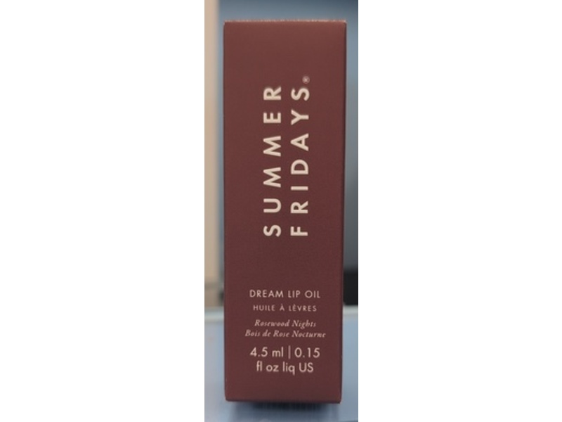Summer Fridays Dream Lip Oil, Rosewood Nights, 0.15 fl oz/4.5 mL