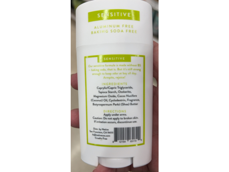 Native Deodorant, Aloe & Green Tea, 2.65 oz (75 g)