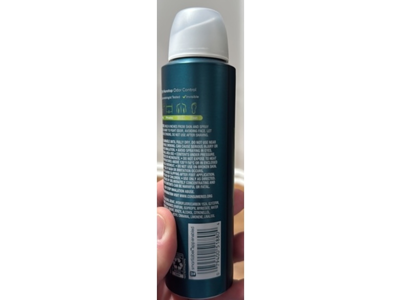 Degree Whole Body Deodorant Spray, Active Fresh Scent, 4 oz/113 g