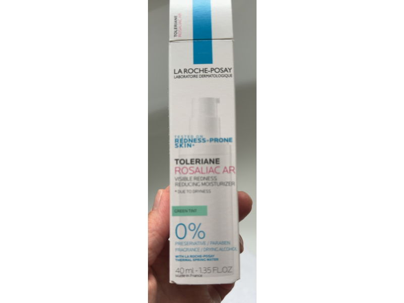 La Roche-Posay Visible Redness Reducing Moisturizer, Green Tint, 1.35 fl oz/40 mL