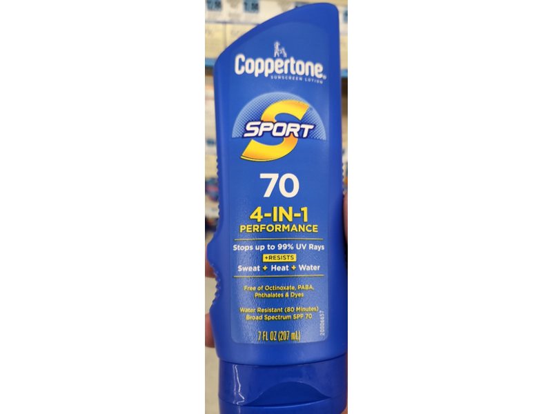 Coppertone Sport Sunscreen Lotion, SPF 70, 7 fl oz/207 mL