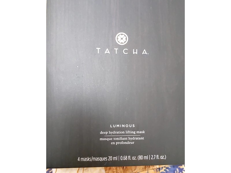 Tatcha Luminous Deep Hydration Lifting Mask, 0.68 fl oz/20 mL, Pack Of 4