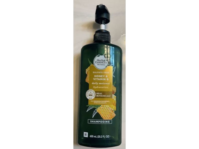 Herbal Essence Daily Moisture Hydration Shampooing, Real Botanicals, Honey & Vitamin B, 20.2 fl oz/600 mL