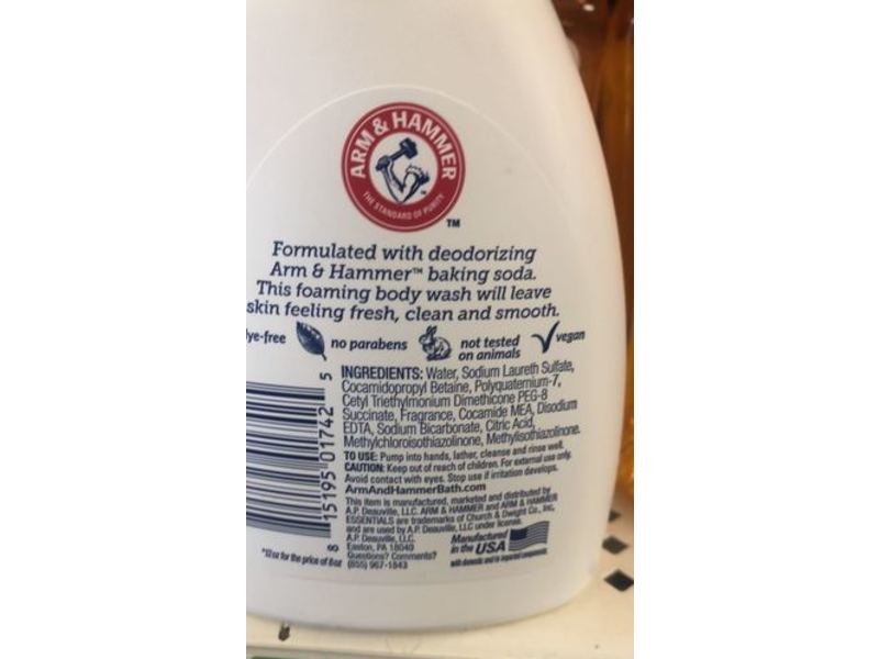 Arm and Hammer Foaming Body Wash, Simply Fresh, 12 fl oz/354 mL