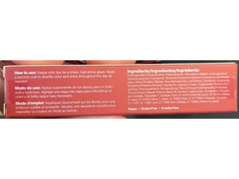 Palladio Lip Glaze Serum, Red Merlot, 0.10 oz/3.1 g